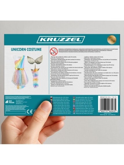 Trijų dalių vienaragio kostiumas 110-116 cm Kruzzel 26676 1 Trijų dalių vienaragio kostiumas 110-116 cm Kruzzel 26676 1
