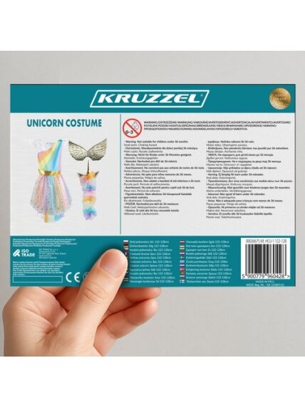 Trijų dalių vienaragio kostiumas 122-128 cm Kruzzel 26675 2