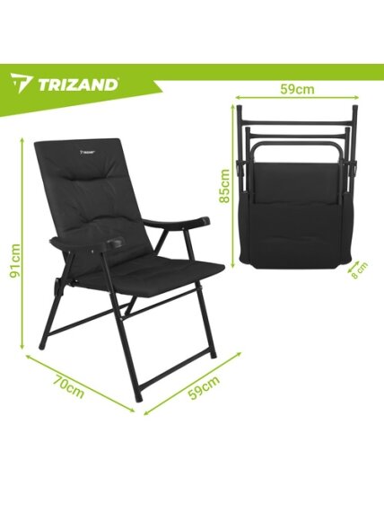 Trizand turistinė kėdė 59x70x91cm 2