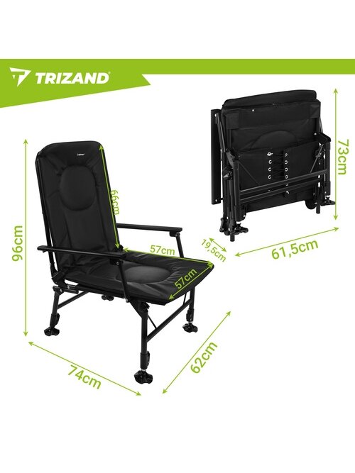 Trizand reguliuojamo dydžio žvejybos kėdė/fotelis 1