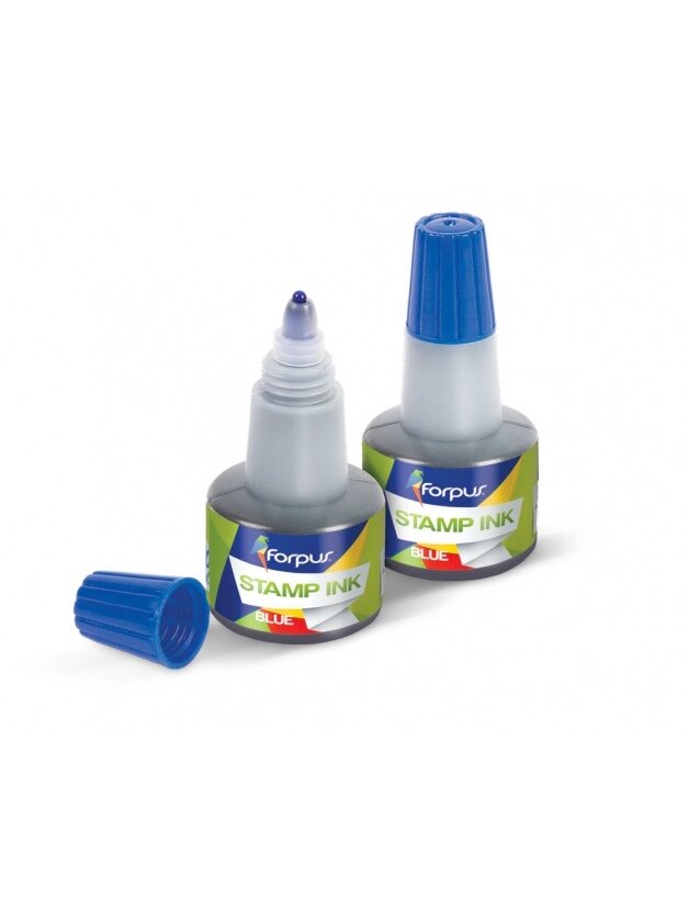Tušas antspaudams Forpus, 30 ml, mėlynas Tušas antspaudams Forpus, 30 ml, mėlynas