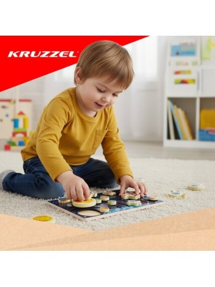 Medinė dėlionė - Saulės sistema Kruzzel 26696 4 Medinė dėlionė - Saulės sistema Kruzzel 26696 4