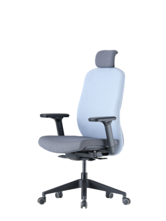 Up Up Athene ergonominė biuro kėdė Juoda, Pilkas + Mėlynas audinys
