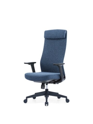 Up Up Ankara ergonominė biuro kėdė Juoda, Mėlynos spalvos audinys