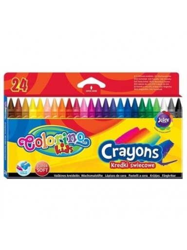 Vaškinės kreidelės Colorino Kids 24 spalvų