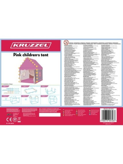 Vaikiška palapinė - rožinė Kruzzel 22653 2