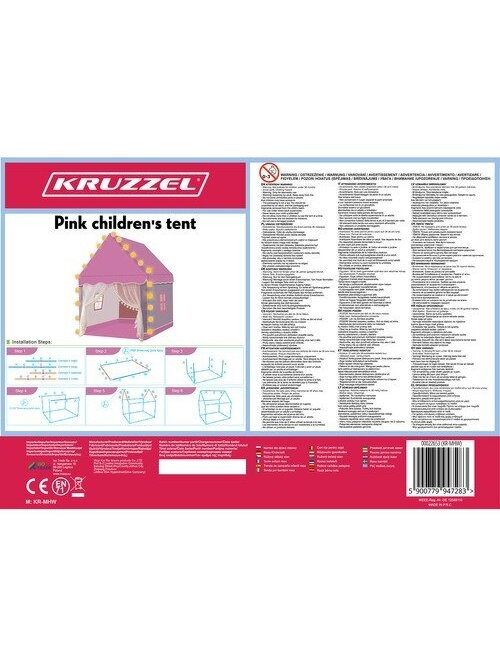 Vaikiška palapinė - rožinė Kruzzel 22653 2