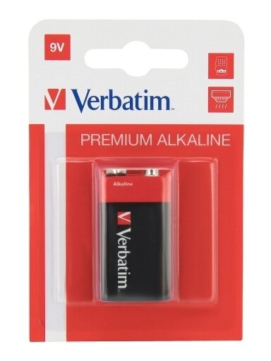 Verbatim 49924 Alkaline baterija 9V (Hangcard) (1 vnt pakuotėje)