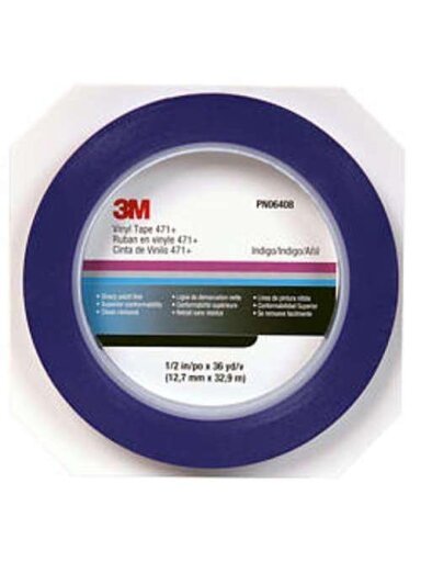 Vinilinė maskavimo juosta mėlyna  6mm x 3