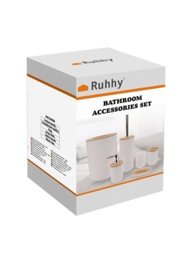 Vonios reikmenų rinkinys - baltas Ruhhy 24635