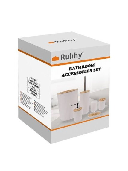 Vonios reikmenų rinkinys - baltas Ruhhy 24635 1