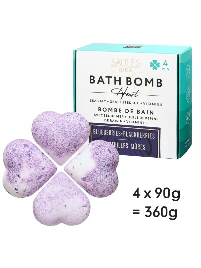 Vonios bombų rinkinys BLUEBERRIES-BLACKBERRIES, 4x90g 1 Vonios bombų rinkinys BLUEBERRIES-BLACKBERRIES, 4x90g 1