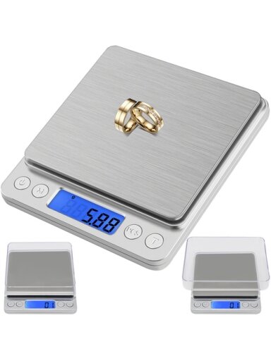 Virtuvės svarstyklės 500x0.01g Virtuvės svarstyklės 500x0.01g