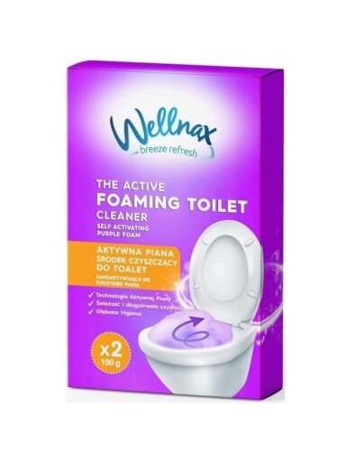 WELLNAX violetinės putos tualeto valymui, 2x 100 G WELLNAX violetinės putos tualeto valymui, 2x 100 G