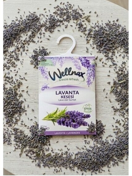 WELLNAX Breeze Refresh levandų kvapo pakabinamas gaiviklis spintoms, 21g 1