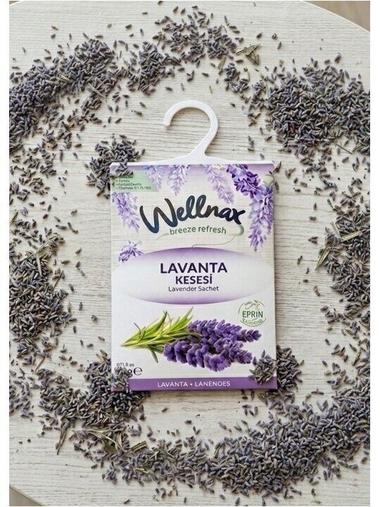 WELLNAX Breeze Refresh levandų kvapo pakabinamas gaiviklis spintoms, 21g 1 WELLNAX Breeze Refresh levandų kvapo pakabinamas gaiviklis spintoms, 21g 1