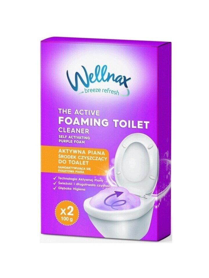 WELLNAX violetinės putos tualeto valymui, 2x 100 G