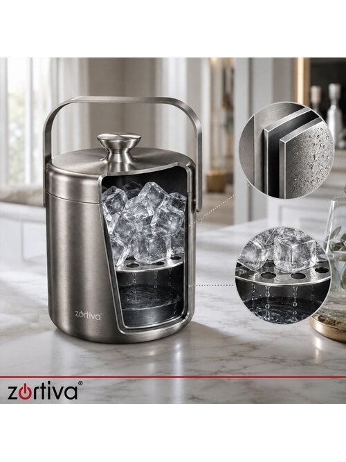 Ledo kibirėlis – žnyplės + šaukštelis „Zortiva“ 16