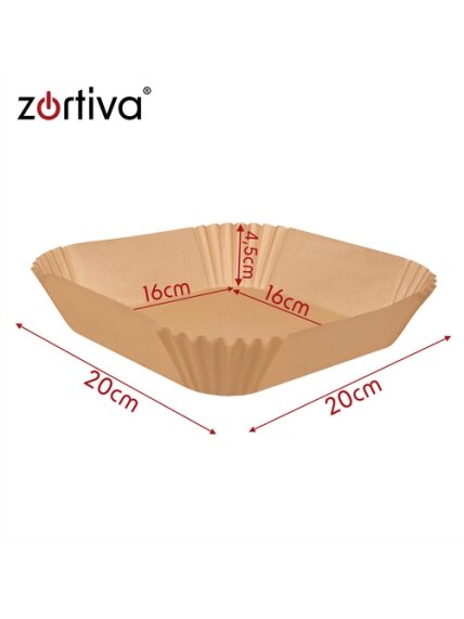 Popieriniai įdėklai į gruzdintuvą, 20 cm, 300 vnt., „Zortiva“ 2