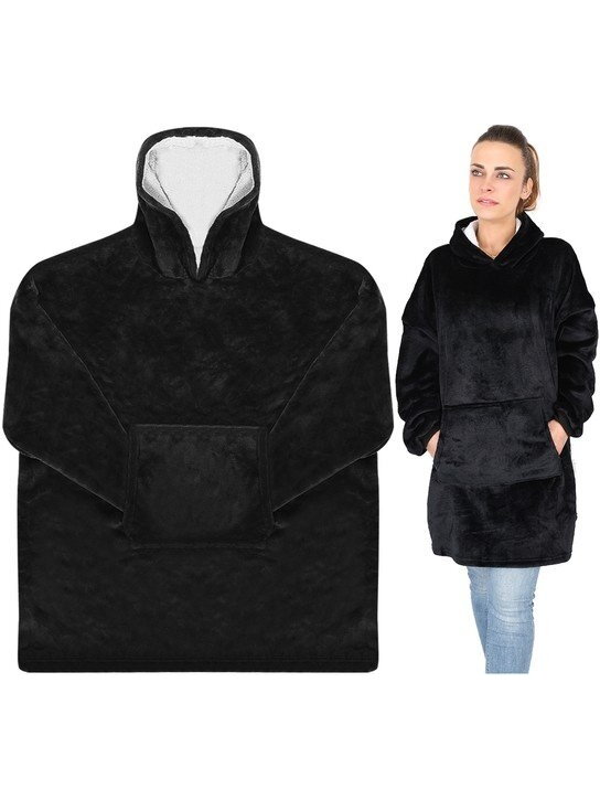 XXL megztinis - juoda antklodė