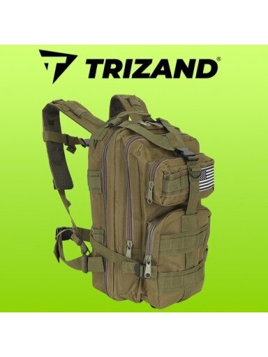 Žalia maža turistinė kuprinė 23243