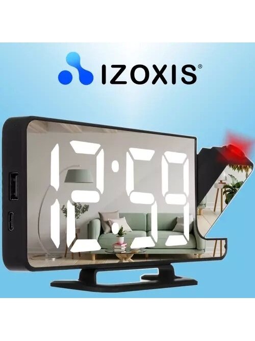 Žadintuvas - LED laikrodis su Izoxis 19576 projektoriumi 1 Žadintuvas - LED laikrodis su Izoxis 19576 projektoriumi 1