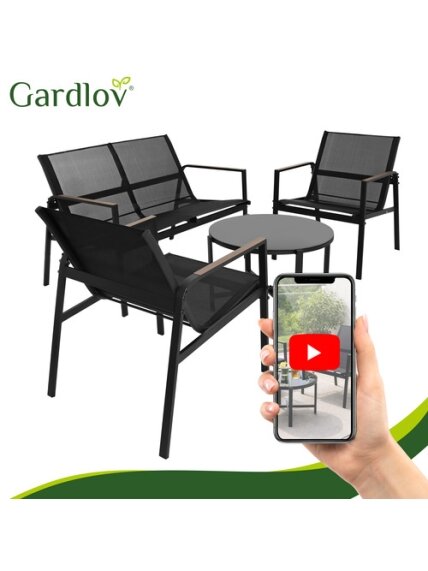 Balkono baldų komplektas - 4 dalys Gardlov 22 Balkono baldų komplektas - 4 dalys Gardlov 22