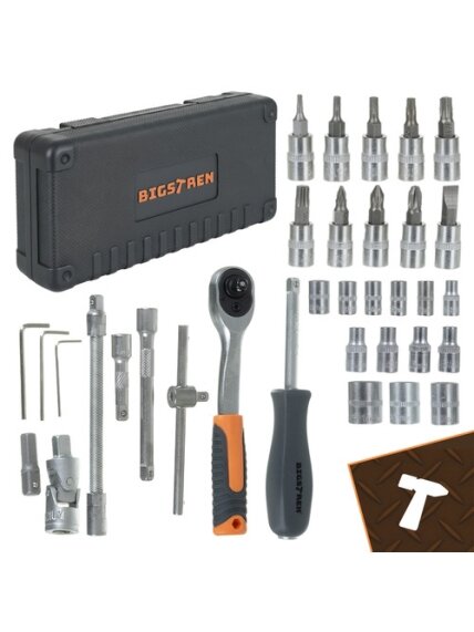 Įrankių rinkinys 46 dalių dėkle Bigstren 26844 6
