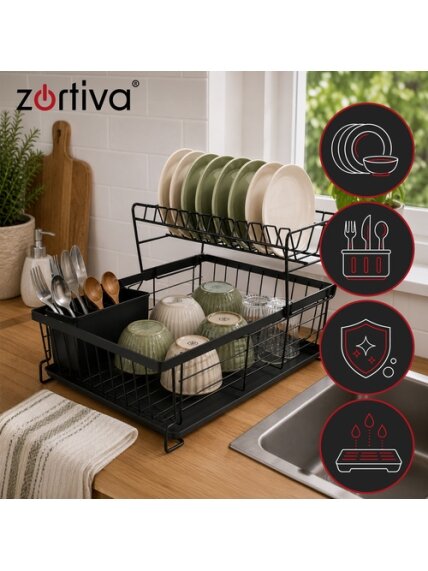 „Zortiva“ dviejų lygių indų džiovyklė 3 „Zortiva“ dviejų lygių indų džiovyklė 3
