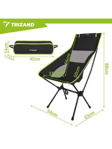 Žvejybos kėdė 41x52x86cm juoda Trizand