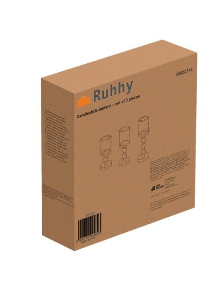Žvakidžių-žibintų rinkinys 3 vnt. Ruhhy 22314 9 Žvakidžių-žibintų rinkinys 3 vnt. Ruhhy 22314 9